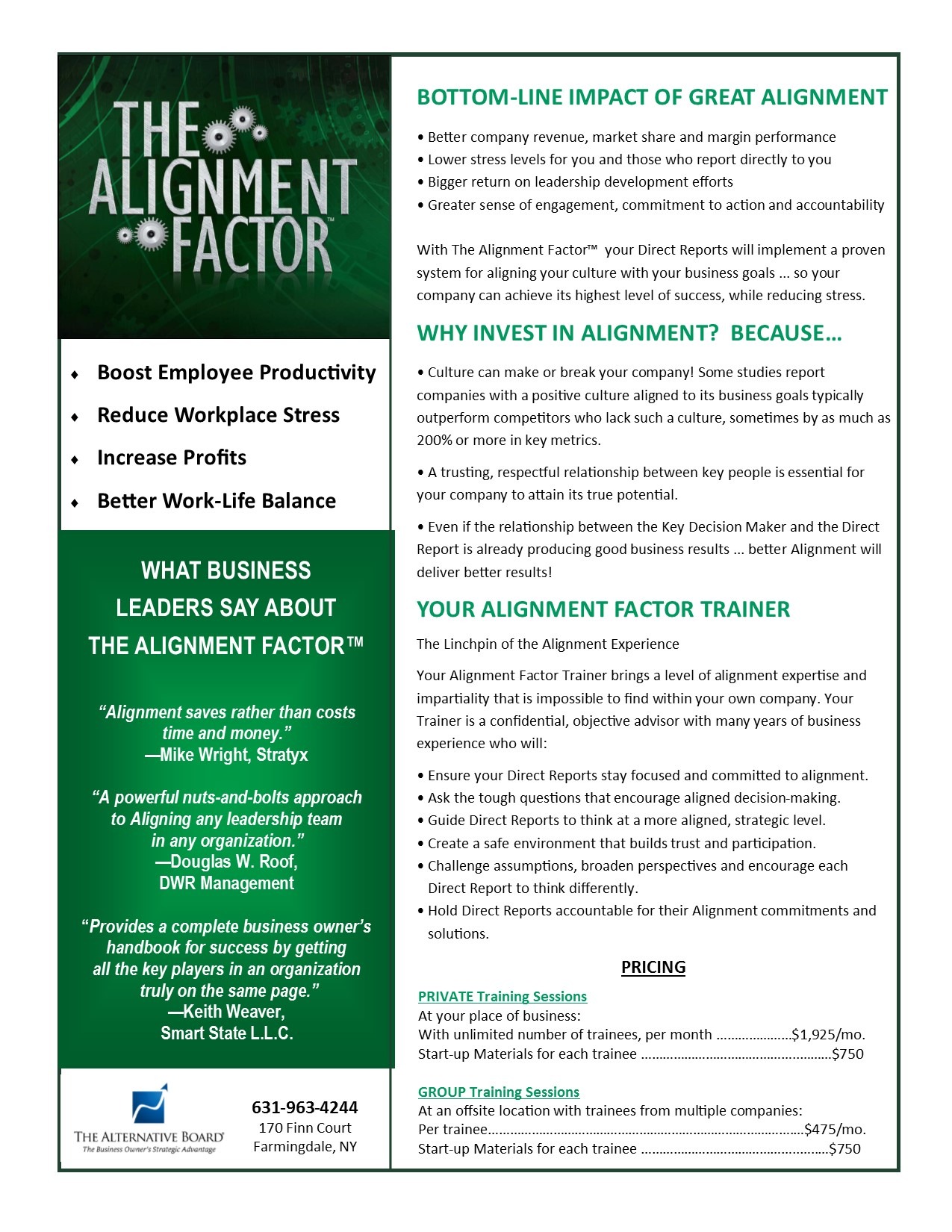 The Alignment Factor - TEC Resource Center